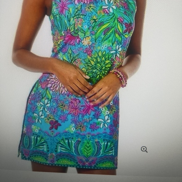 NWT Lilly Pulitzer Adalina Romper Seabreeze Blue Walking On Sunshine 2 - Picture 3 of 3